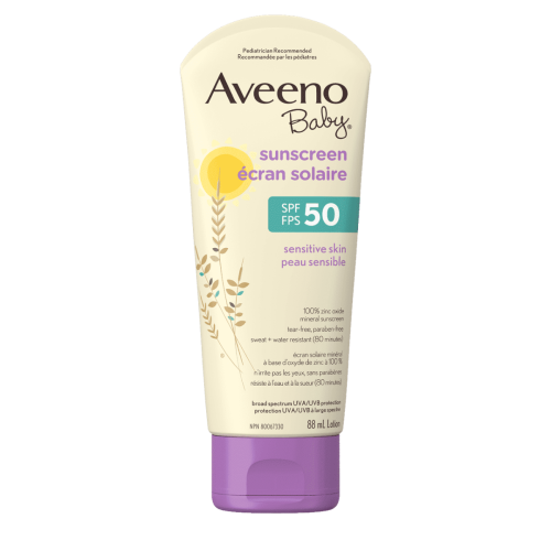Aveeno Baby SPF 50 UVA/UVB Protection Sunscreen for Sensitive Skin 88 ml